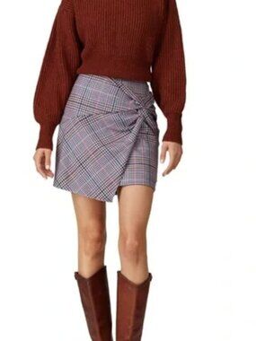 Parker Plaid Montaigne Skirt NWT Pink, White, Blue, Black Houndstooth Mini Sz 10